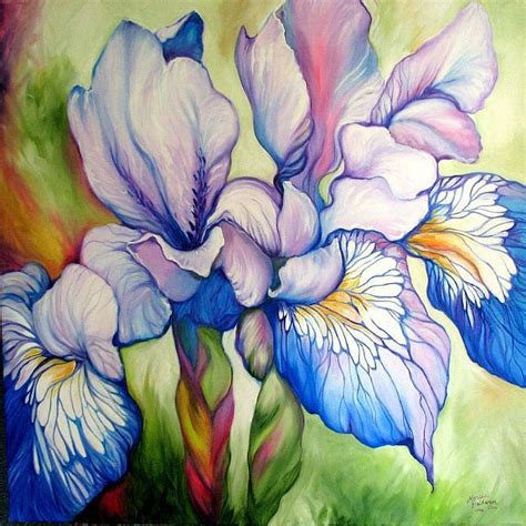 Wild Iris Abstract By Marcia Baldwin Commissioned This Large