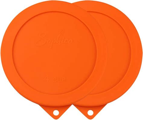 Sophico 4 Cup Round Silicone Storage Cover Lids Replacement For Anchor Hocking And