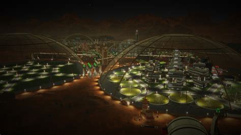 Domed Human Colony On Mars From Surviving Mars Game Space Colony