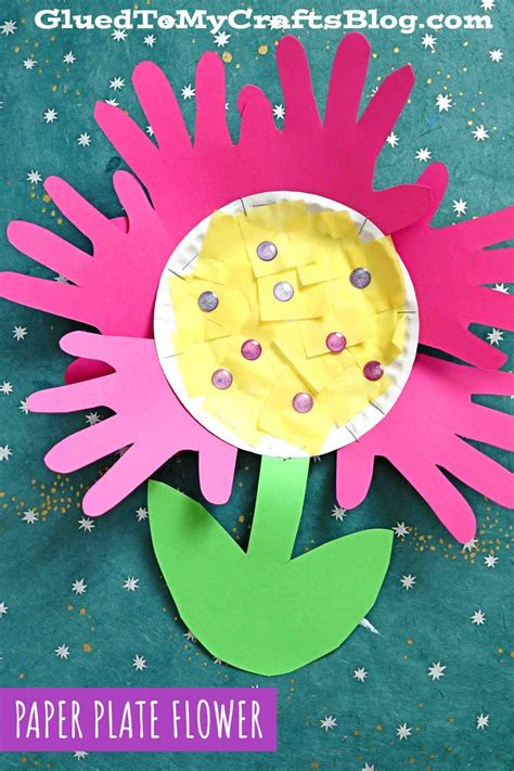 Paper Plate Flower Whandprint Petals