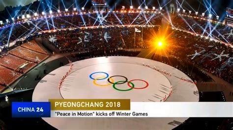 Pyeongchang 2018 Peace In Motion Kicks Off Winter Games Cgtn
