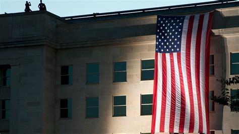 American Flag Unfurled At Pentagon For Sept 11