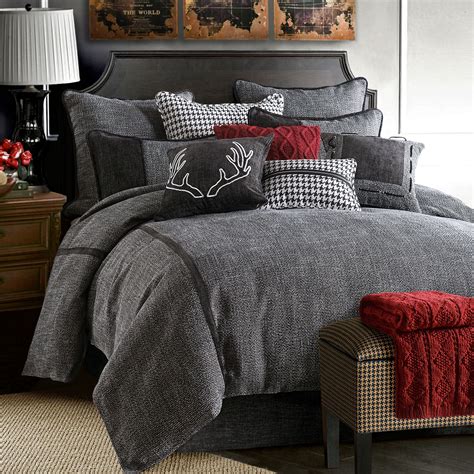 hamilton black tweed comforter bedding