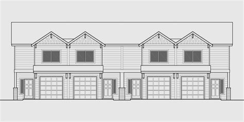 Four Plex House Building Plans 2 Bedroom 25 Bath 4 Single Car Garages