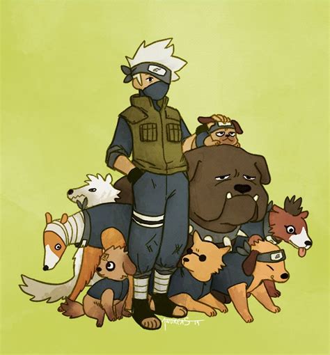 Naruto Kakashi Ninja Dogs Narutoow
