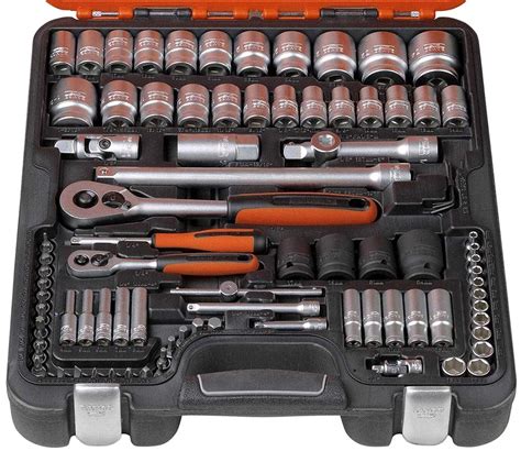 S106 Bahco Socket Set 14 Hex 12 Hex Sizes Chrome Plated