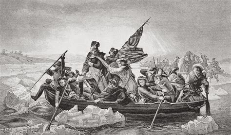 Washington Crossing The Delaware Near Drawing By Vintage Design Pics