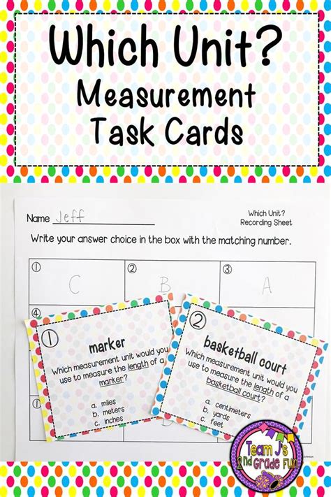 Which Unit Measurement Task Cards Provides Practice Selecting The