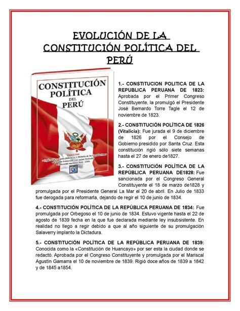Evolución De La Constitución Política Del Perú