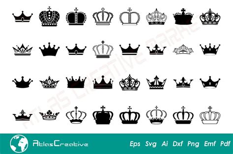 Crown Svg Bundleroyal Crown Svg File Queen Crown Svg King Crown