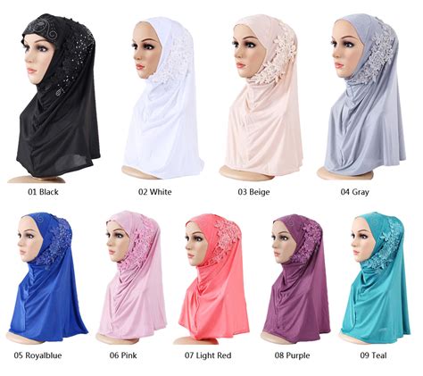 Amira Women Muslim Hijab Hat Prayer Headscarf Turban Head Wrap Covers