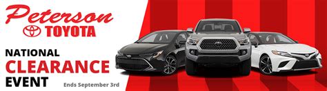 National Clearance Event Peterson Toyota Nc Dealership