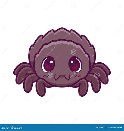 Isolated Spider Cartoon Kawaii Stock Vector Illustration Of Character