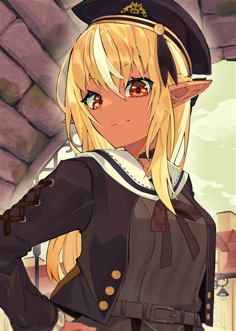 Safebooru 1girl Absurdres Ao No Kitsune Beret Blonde Hair Brown Ribbon Commentary Request