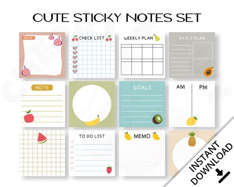 Blank Cute Sticky Notes Printable Ubicaciondepersonas Cdmx Gob Mx