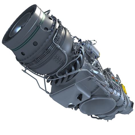 Turboprop Engine Pratt And Whitney Canada PW100 3D Model CGTrader