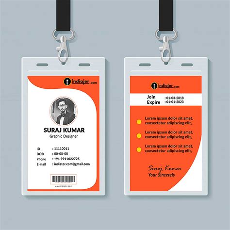 School Id Card Template Free Download