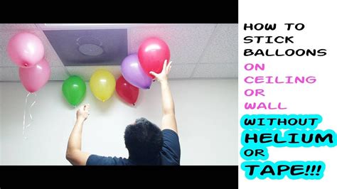 Experiment How To Stick Balloons On Ceiling Without Helium How Many