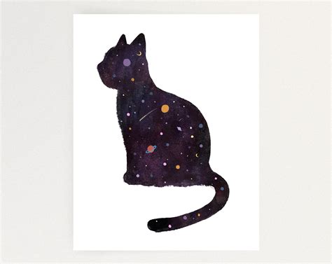 Printable Galaxy Cat Poster Space Cat My Universe Cat Etsy Uk Space