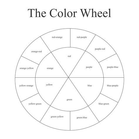 6 Best Images Of Color Wheel Printable For Students
