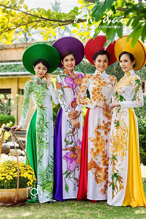 Beautiful Colors Traditional Dresses Ao Dai Vietnamese Traditional Dress