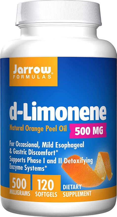 D Limonene Natural Orange Peel Oil 500 Mg 120 Softgels Nutrition