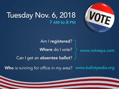Get Ready To Vote Nov 6 In Pa Philadelphia