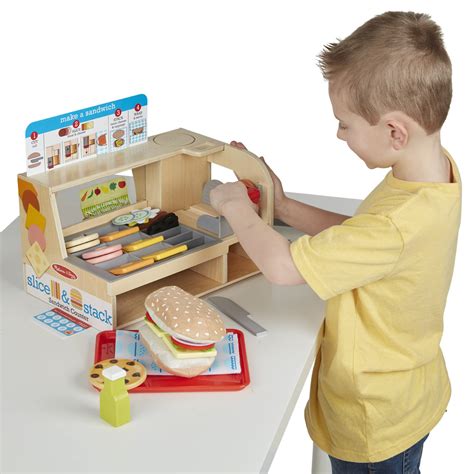 Mua Melissa And Doug Wooden Slice And Stack Sandwich Counter With Deli