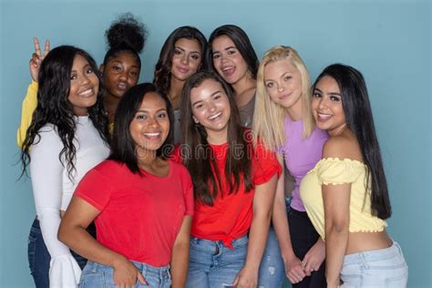 Group Of Diverse Teen Friends Stock Photo Image Of Students