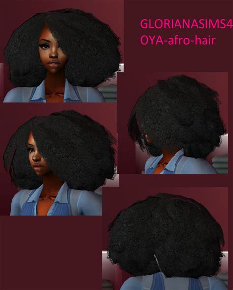 Glorianasims4 Patreon Sims 4 Afro Hair Afro Hair Sims 4 Cc Sims 2