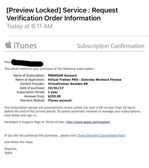 Subscription Confirmation Email Scam Apple Community
