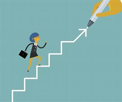 Career Animation Paths Ladder Progression Female Multimedia