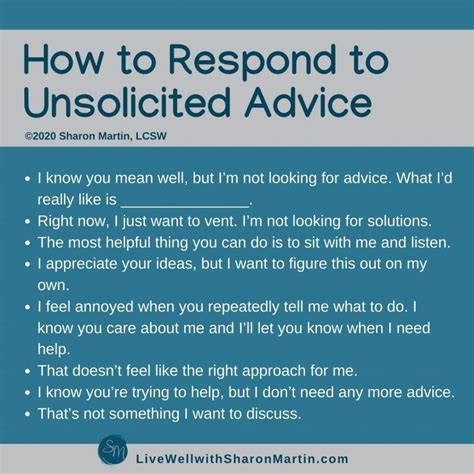 Unsolicited Advice What It Is And How To Avoid It Live Well With
