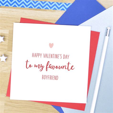 Favourite Boyfriend Valentines Day Card By Pink And Turquoise