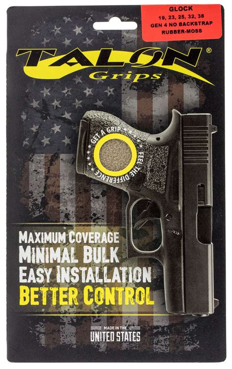 Talon Grips 110m Adhesive Grip Glock 1923253238 Gen4 Textured Moss