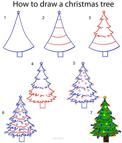 Would you like to draw one? How to Draw a Christmas Tree (Step by Step Pictures) | Cool2bKids