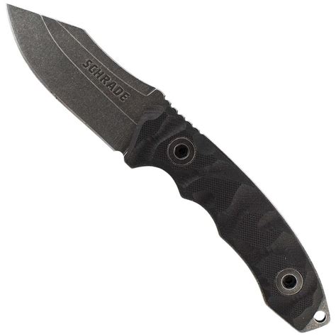 Schrade Full Tang Clip Point Blade Fixed Knife Camouflageca