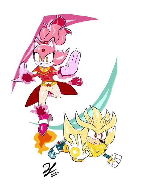 Burning Blaze The Cat And Super Sonic