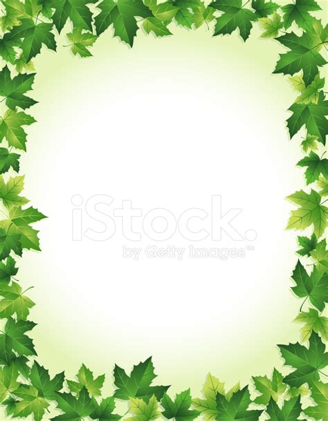 Green Leaf Border Stock Vector