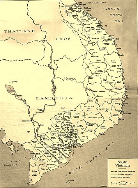 Map Of South Vietnam 1969