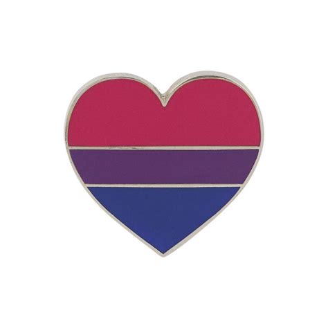 Bisexual Pride Heart Shaped Flag Enamel Pin