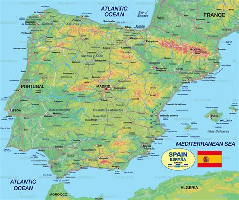 Map Of Spain Country Welt Atlasde