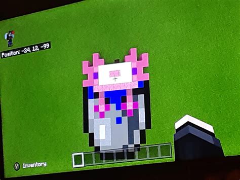 Pixel Art Of A Axolotl In A Bucket Minecraft