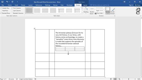 How To Insert Table In The Table In Word Nested Table YouTube