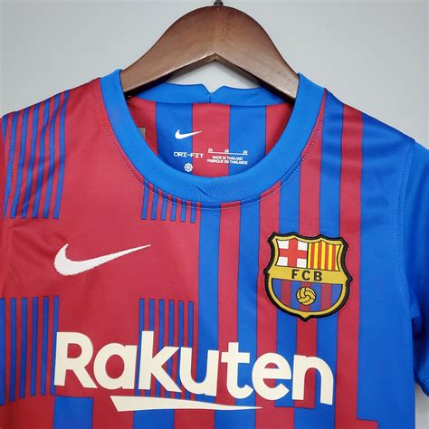 Fc Barcelona Kids Kit Home Soccer Jersey Messi 20212022 Etsy