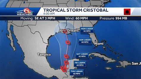 Tropical Storm Cristobal Forms In The Gulf Threatens Louisiana Texas