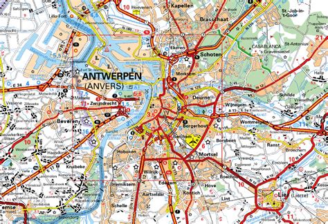 Antwerpen Bezienswaardigheden Kaart Kaart