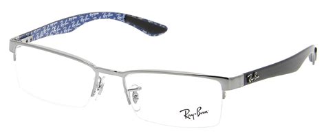 Lunettes De Vue Ray Ban Rx 8412 2502 54 17 Homme Gun Rectangle Nylor Classique 54mmx17mm 140£