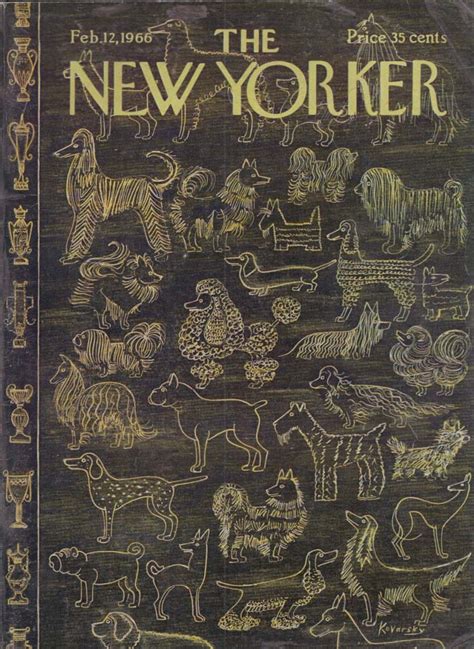 New Yorker Cover 212 1966 Kovarsky Westminster Kennel Club Dog Show