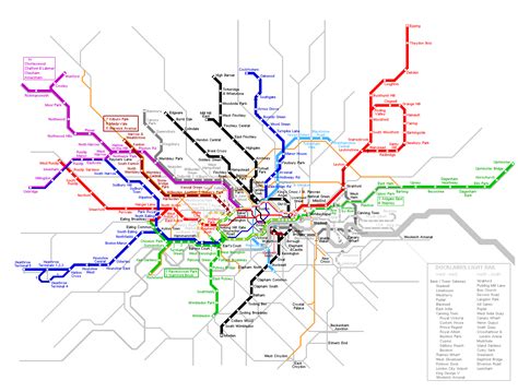 Detallado Mapa Del Metro De Londres Londres Reino Unido Europa